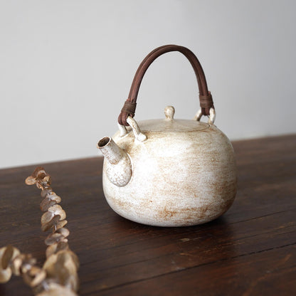 Rustic charcoal stove with Teapot
