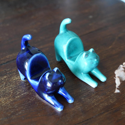 Ceramic Cat cell phone holder