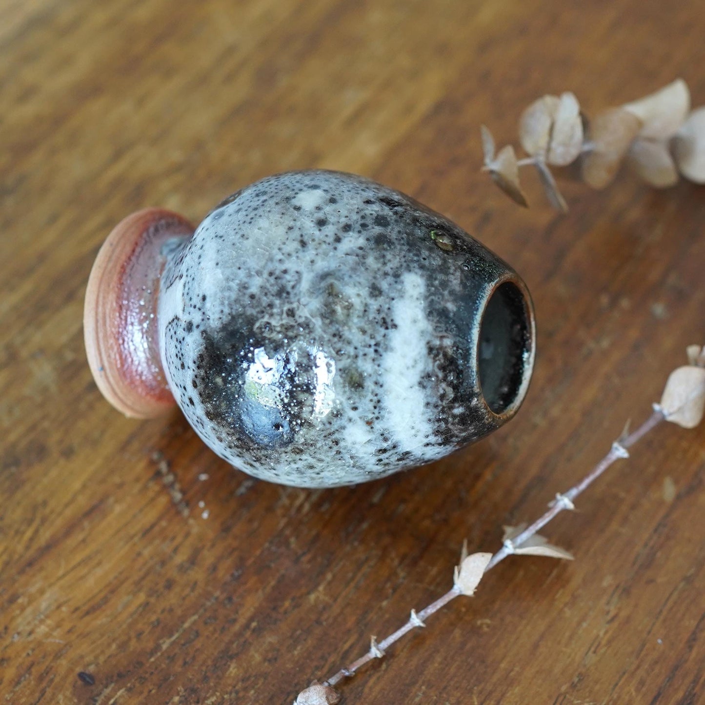 Handcrafted Shino Glaze Matcha Whisk Holder