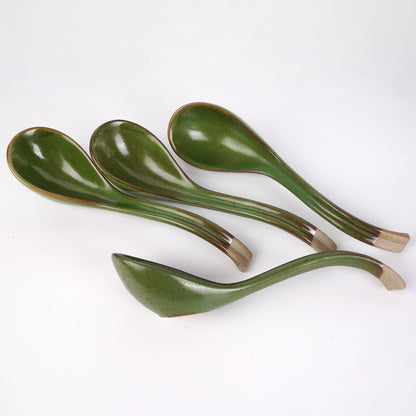 Green Asian Soup Spoon