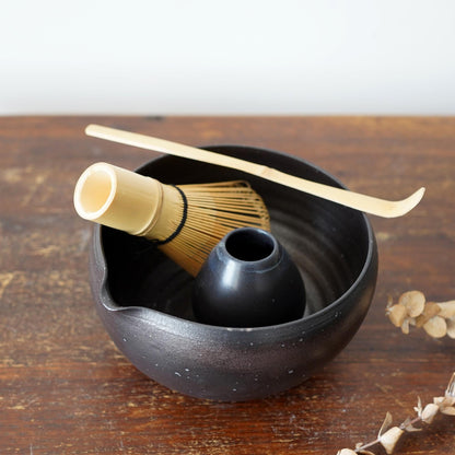 Pottery matcha bowl set