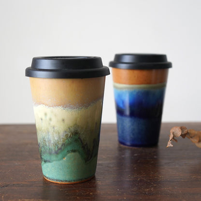 Travel Mug with Silicone Snap Lid