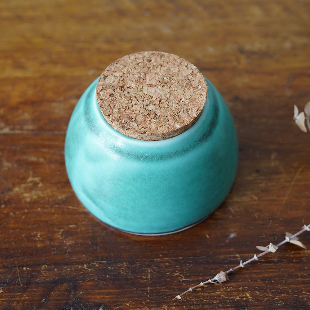 Ceramic Pet Memorial Urn with Cork Lid