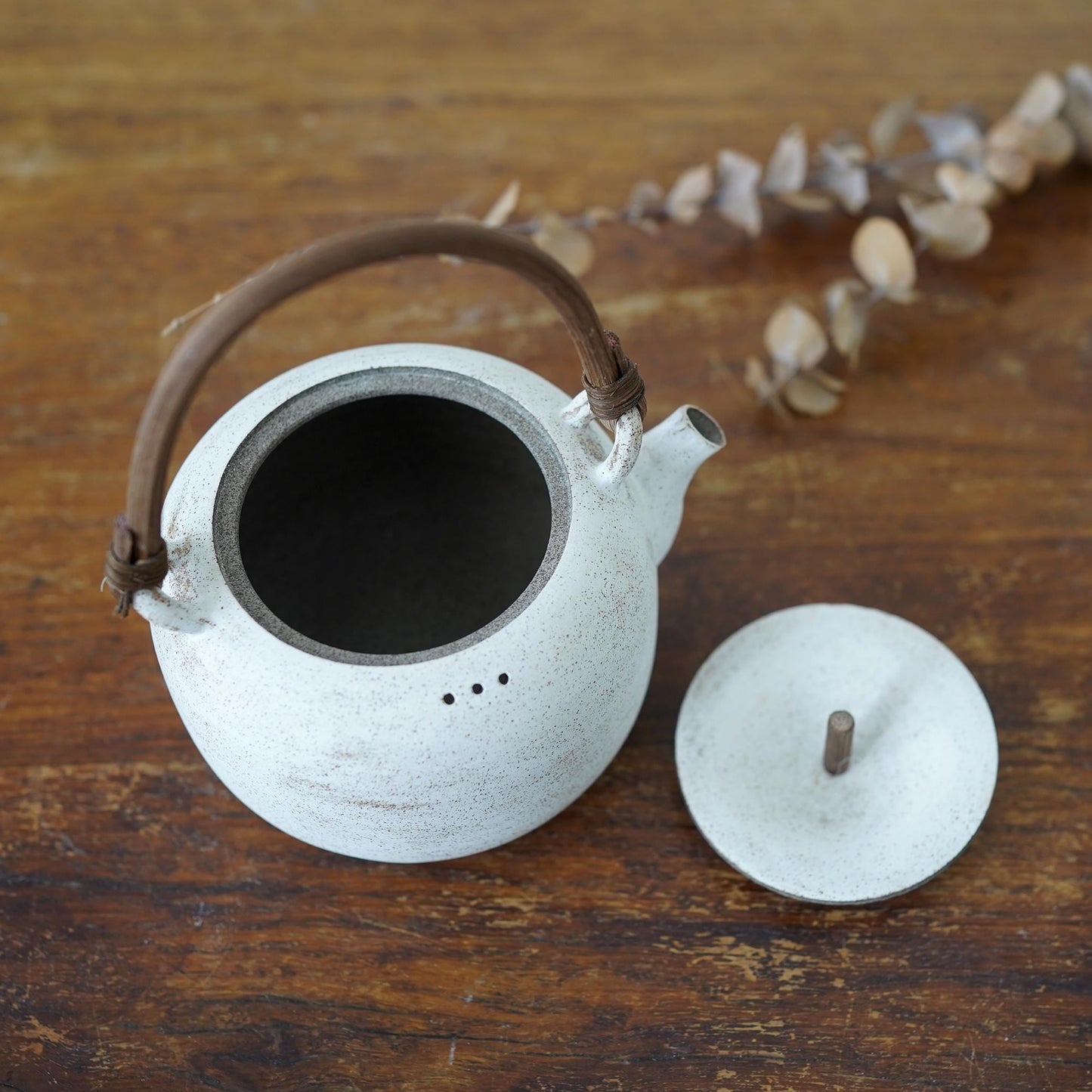 Rustic charcoal stove with Teapot