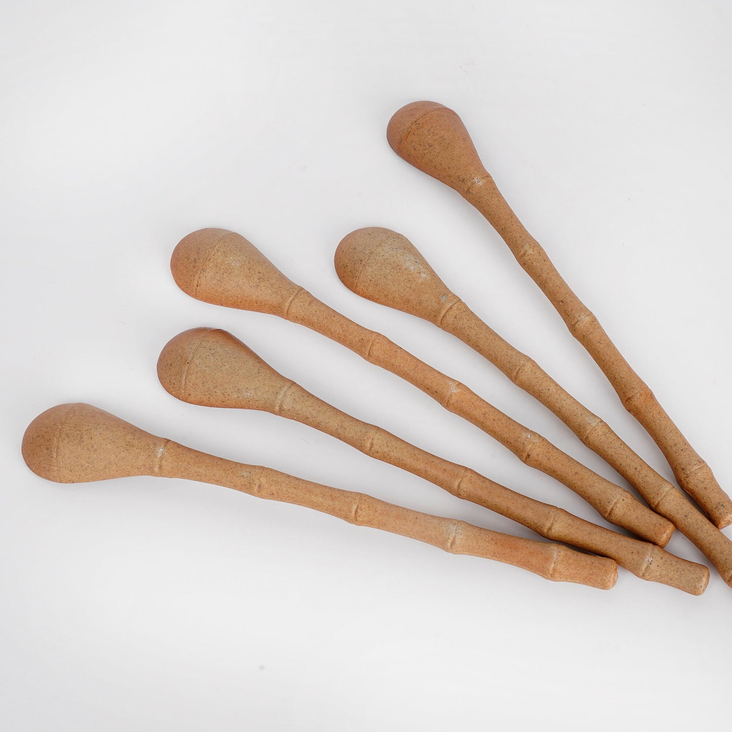 Ceramic Coffee Spoon/Bamboo shape handle stir stick