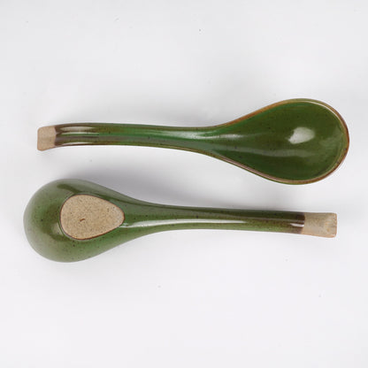 Green Asian Soup Spoon