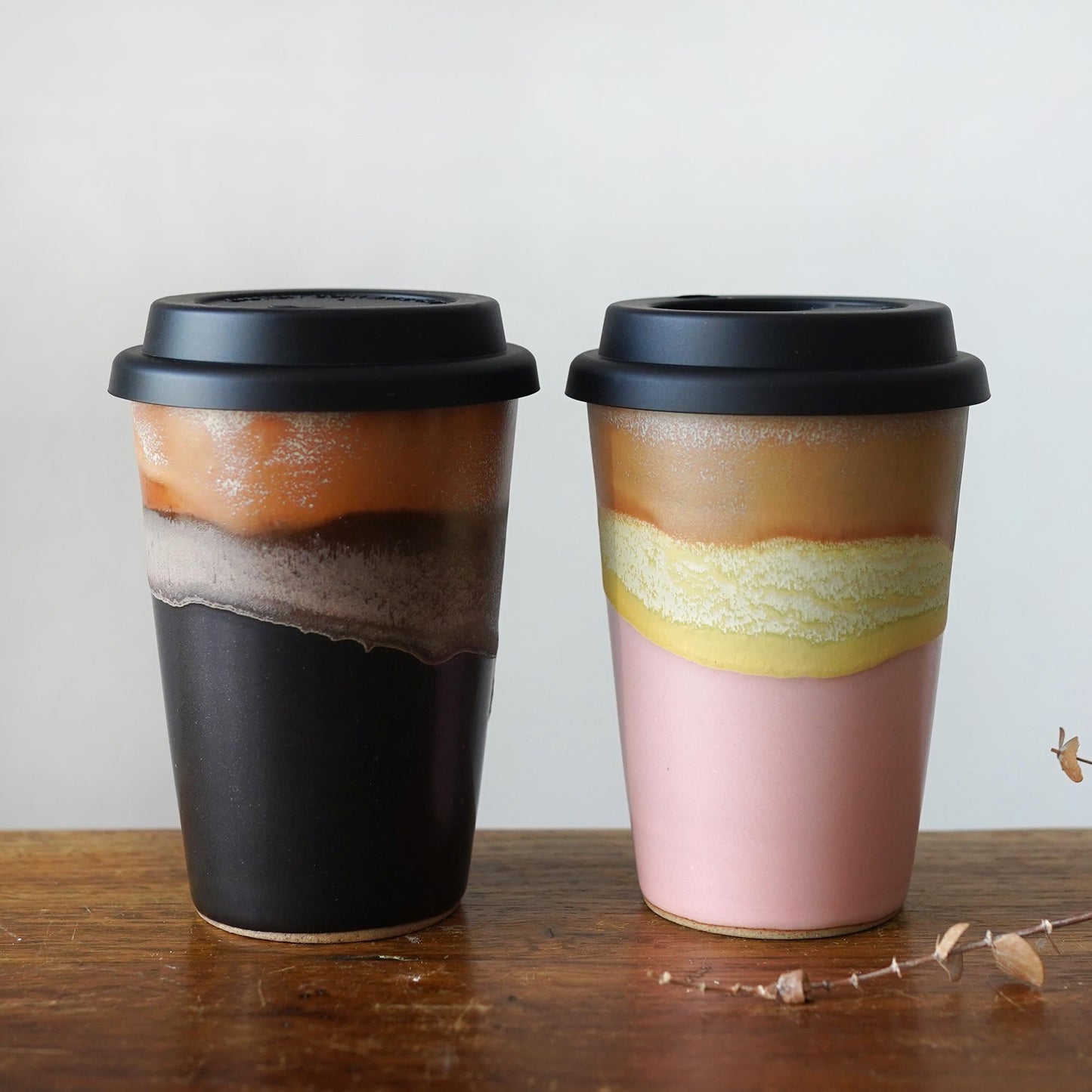 Travel Mug with Silicone Snap Lid
