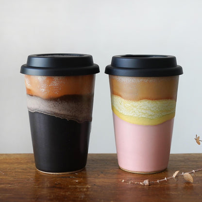 Travel Mug with Silicone Snap Lid