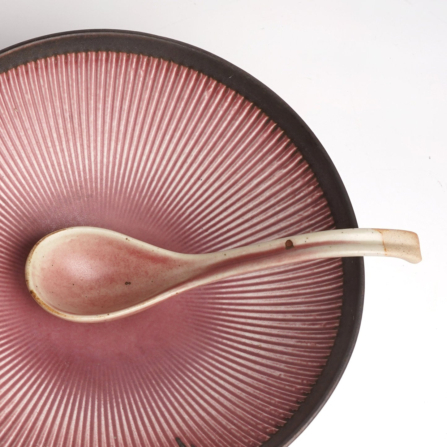 Red Ceramic Soup Spoons