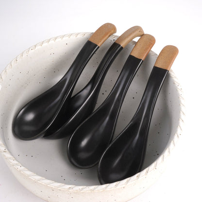 Black Soup Spoon /Ramen Spoon