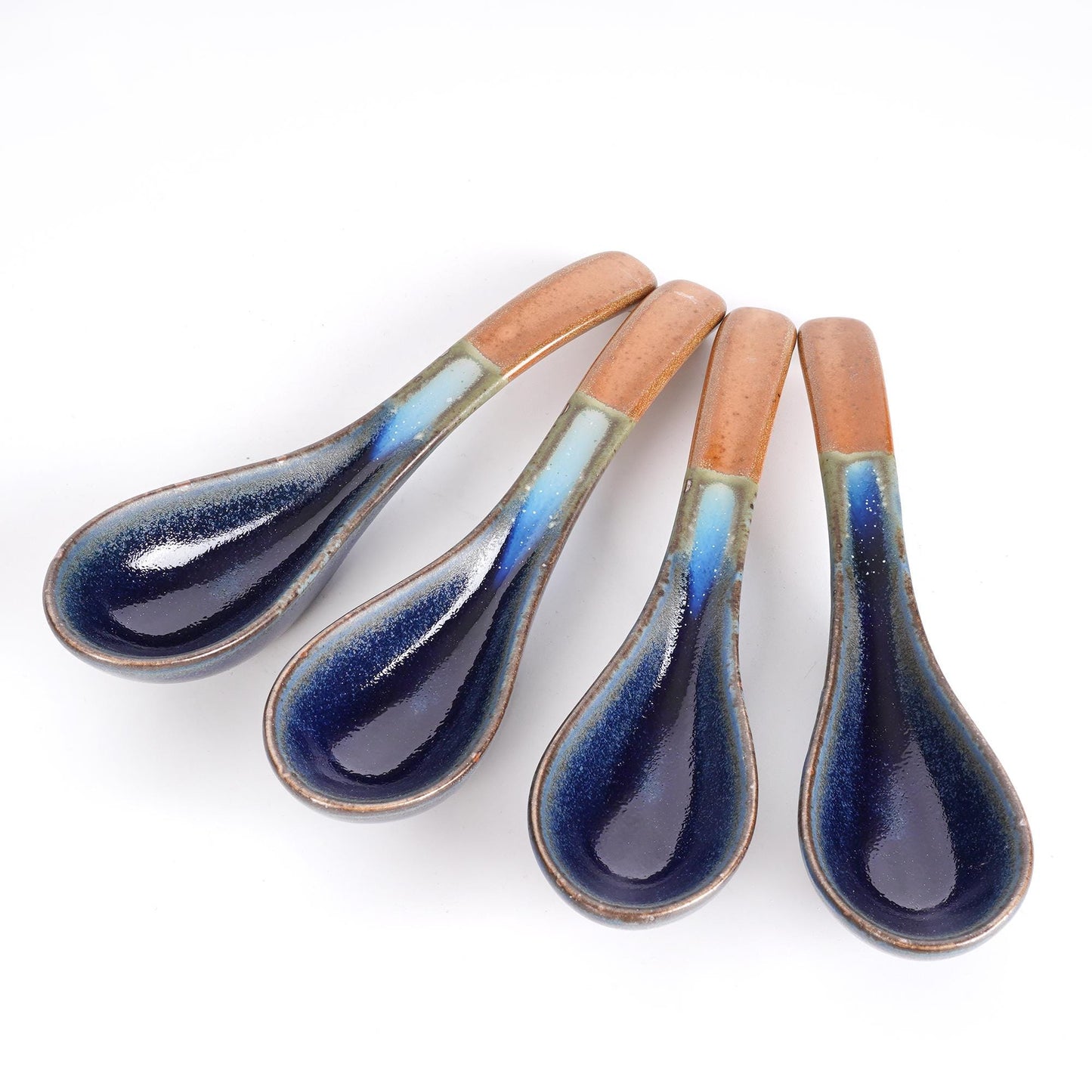 Blue and brown Ramen Spoon