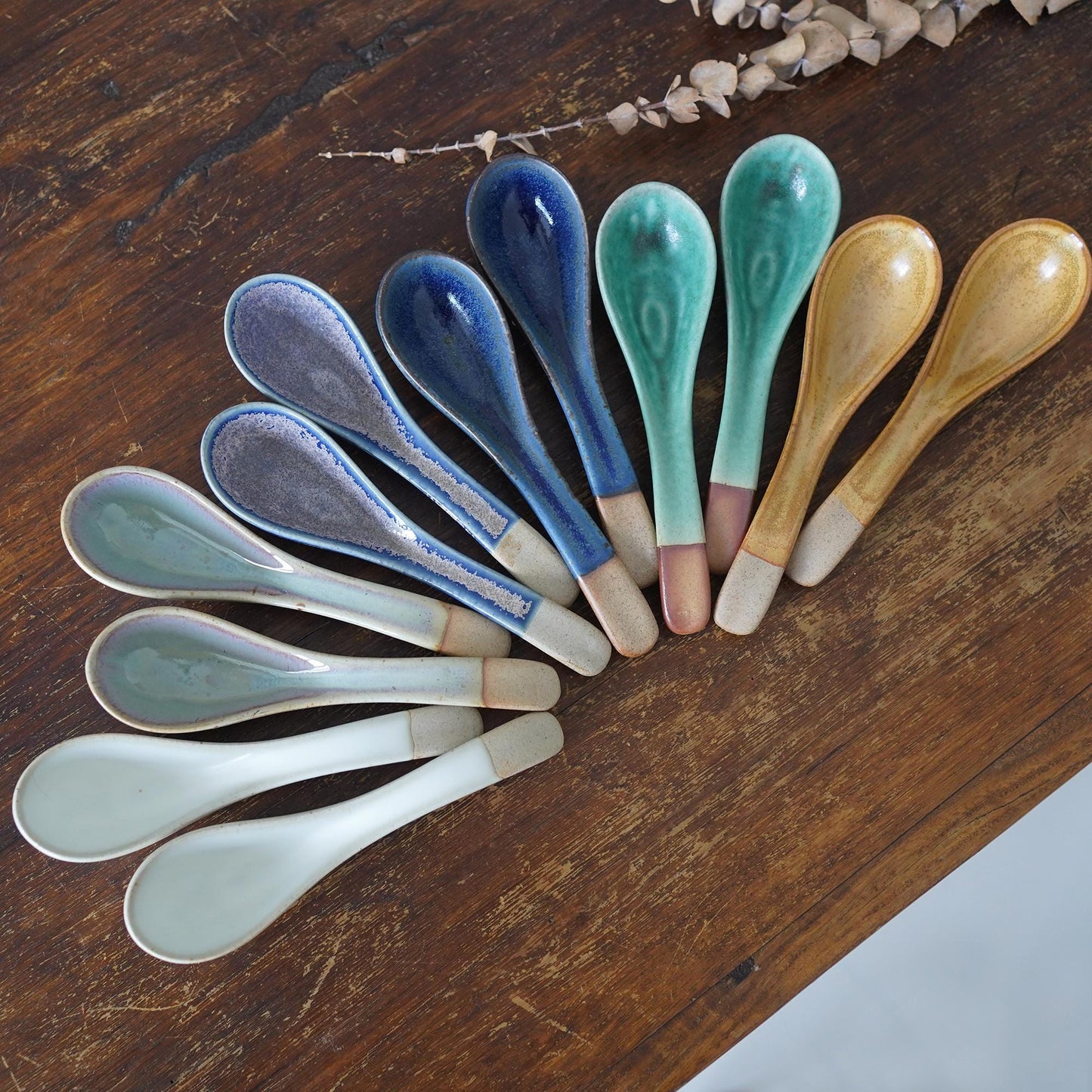 Handmade Ceramic Soup Spoons