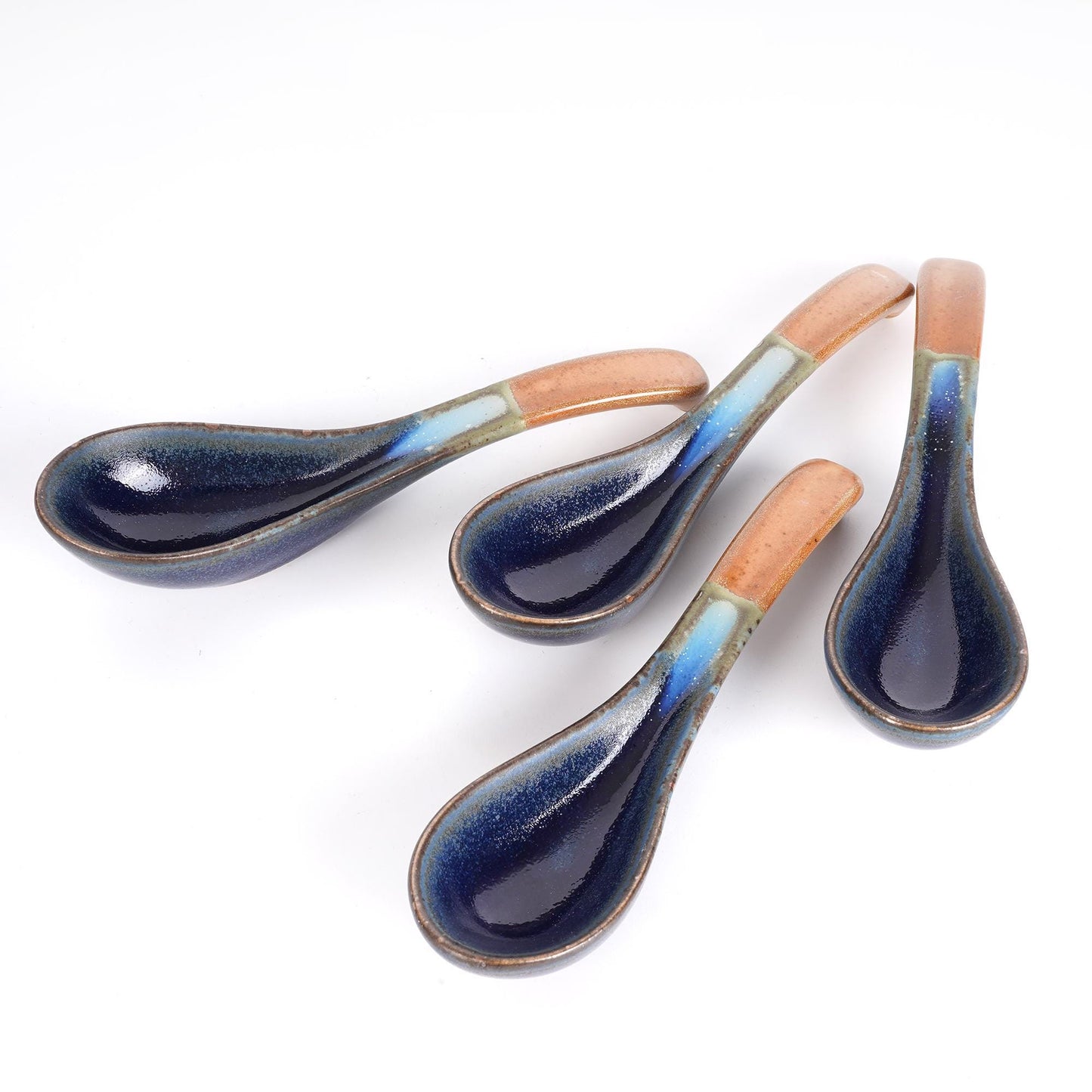 Blue and brown Ramen Spoon