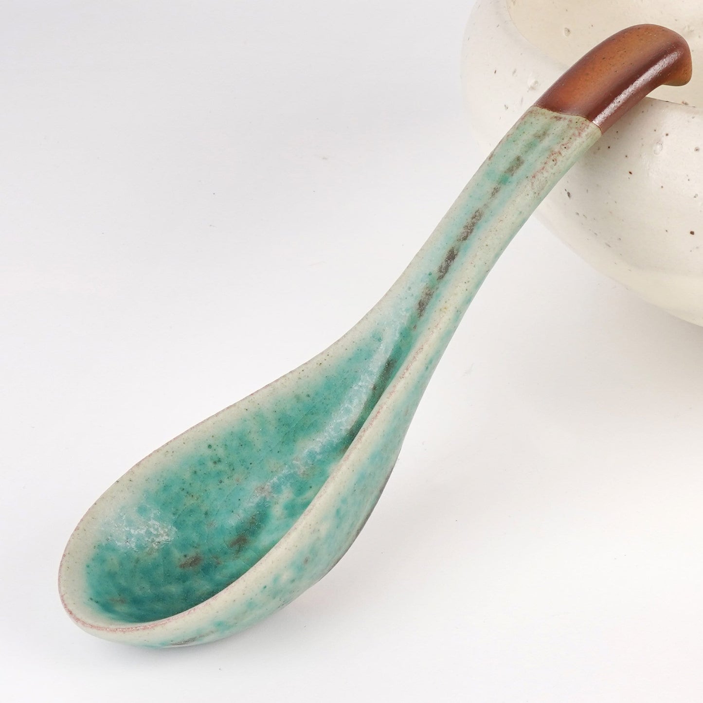Soup Spoon /Turquoise Ceramic Spoons