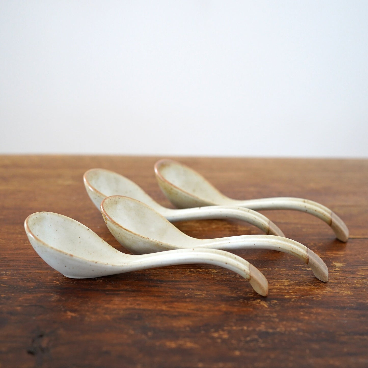 White Japanese  Large Ramen Spoon