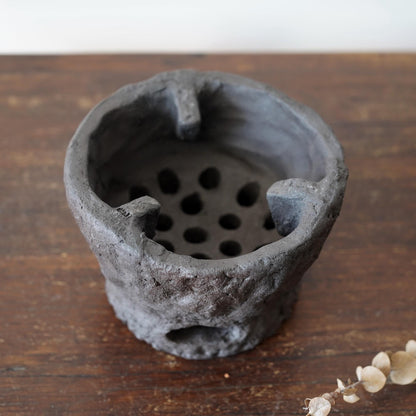 Rustic charcoal stove with Teapot