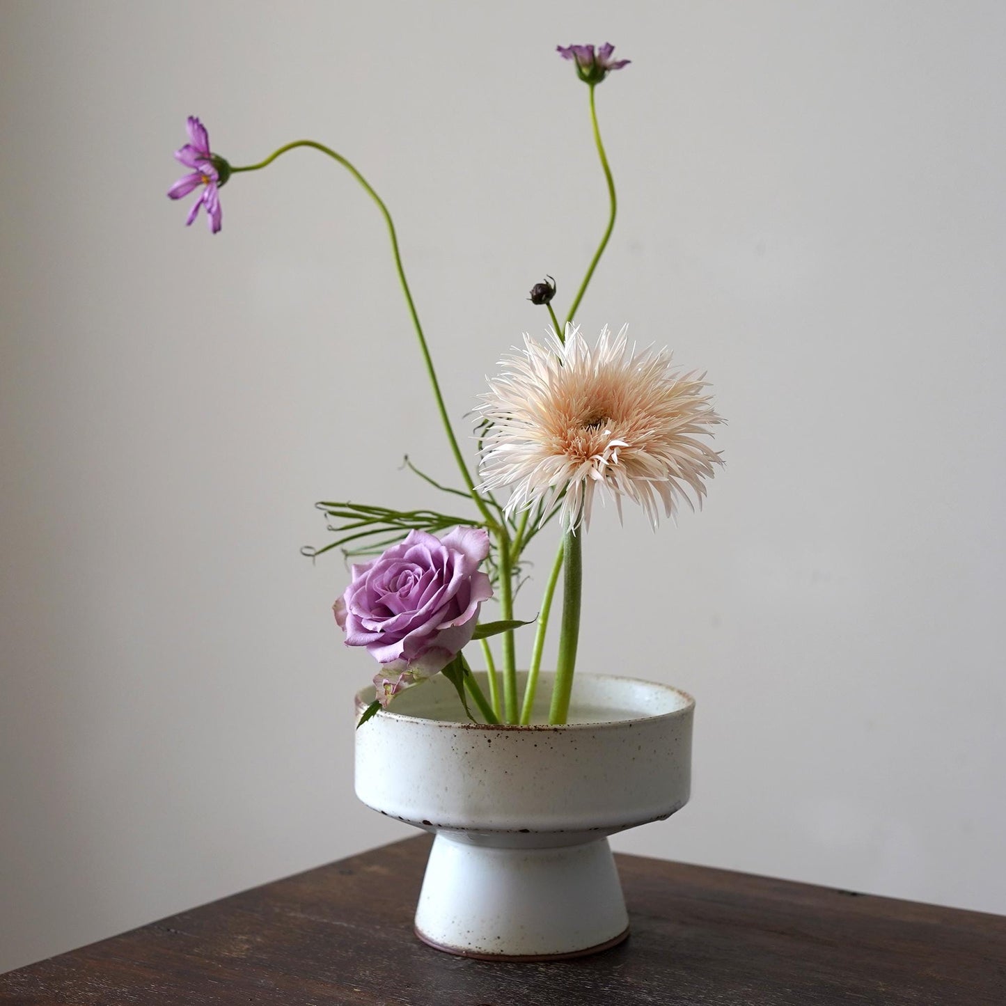 Zen Ikebana Ceramic Bowl