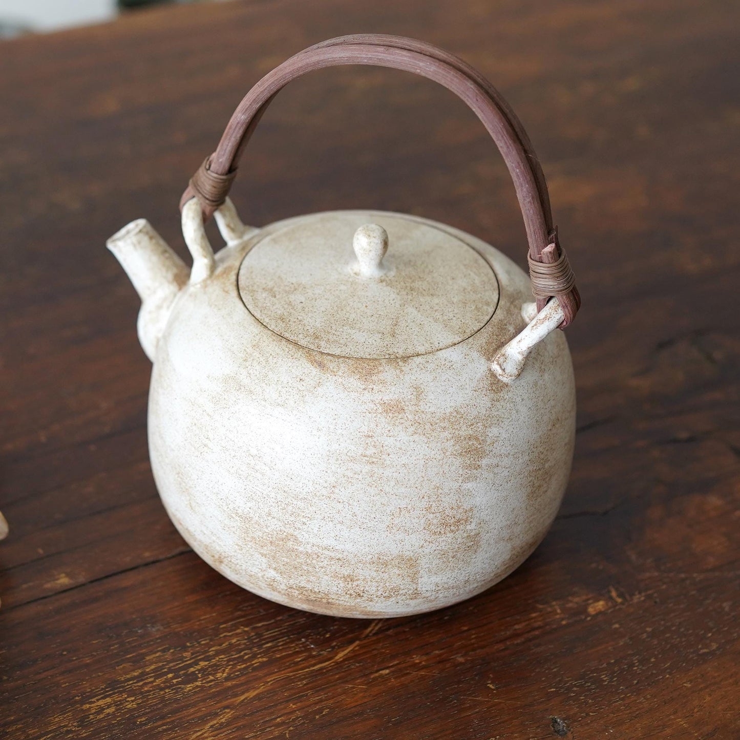 Rustic charcoal stove with Teapot