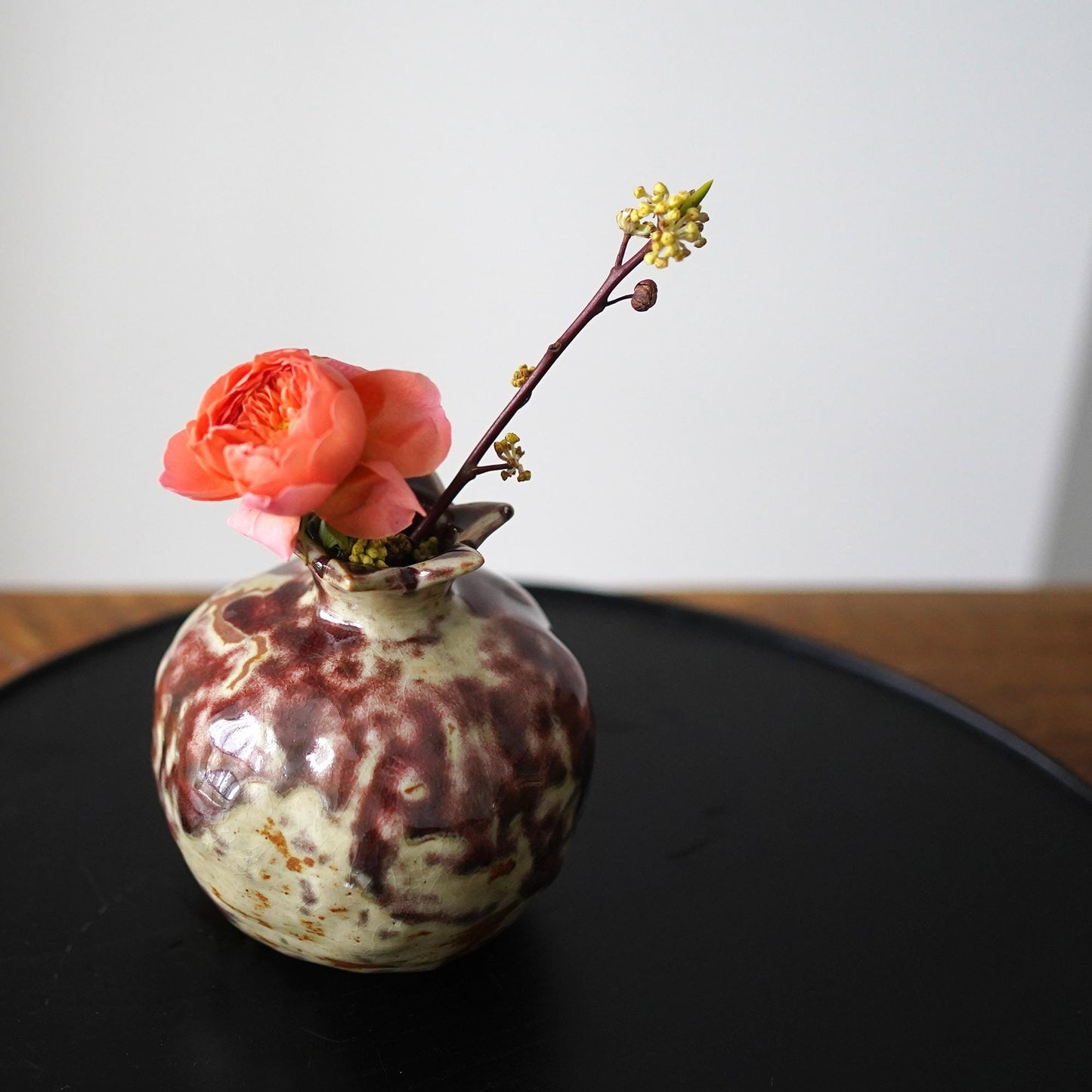 Handmade Red Pomegranate Vase