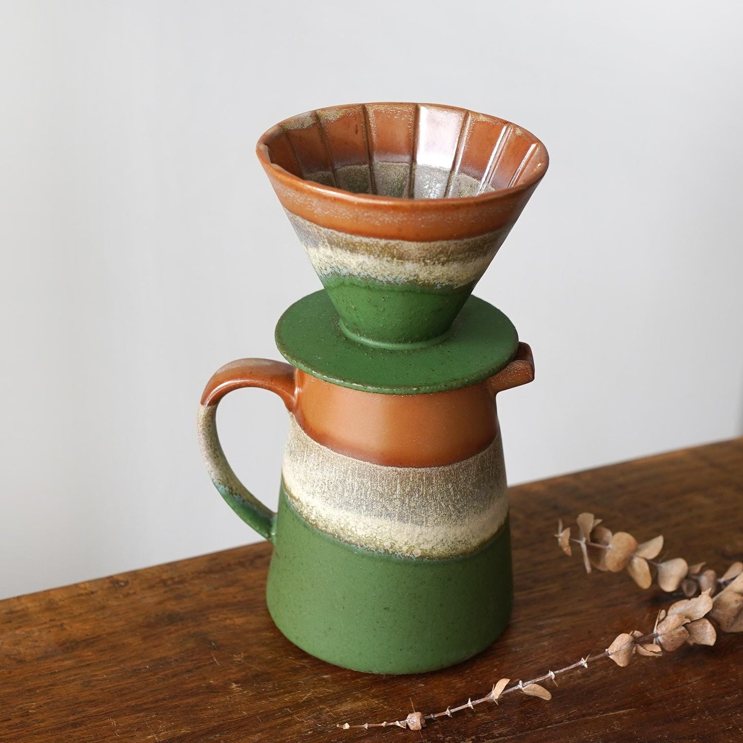 Green Pour Over Coffee Maker Set