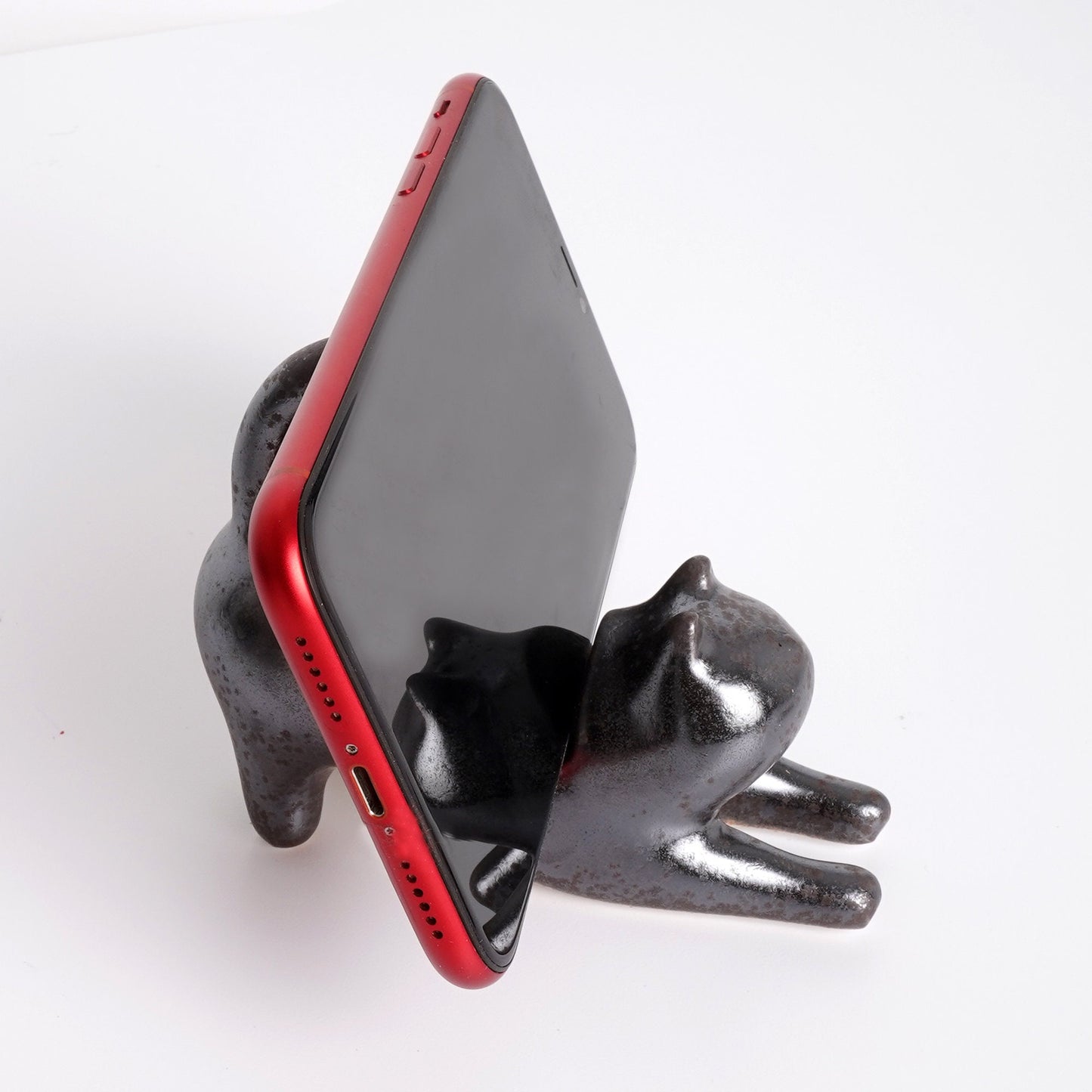 Ceramic Cat cell phone holder