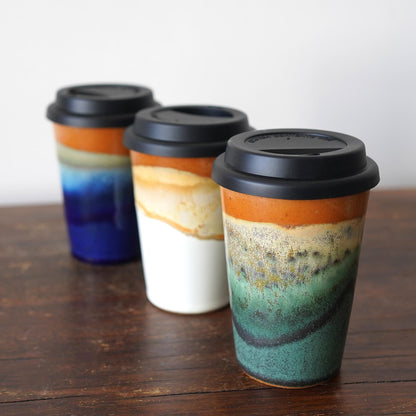 Travel Mug with Silicone Snap Lid