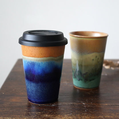 Travel Mug with Silicone Snap Lid