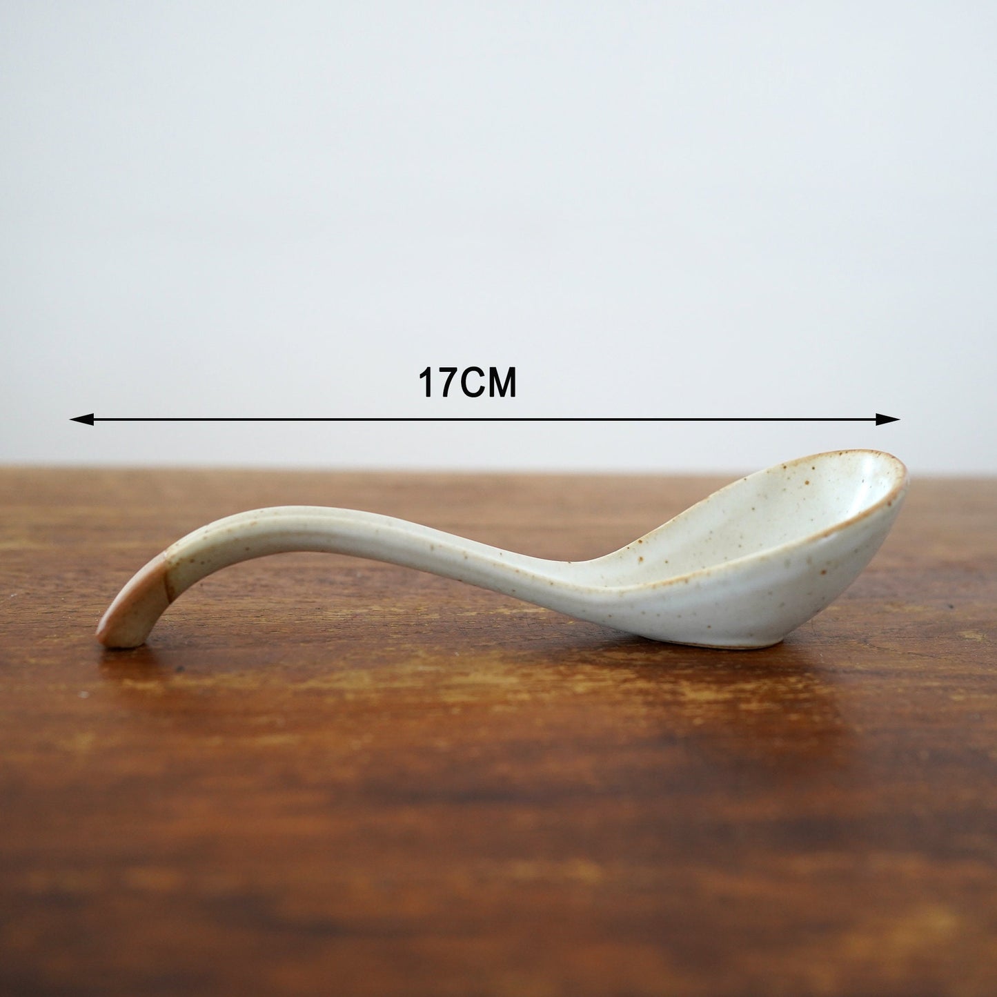 White Japanese  Large Ramen Spoon