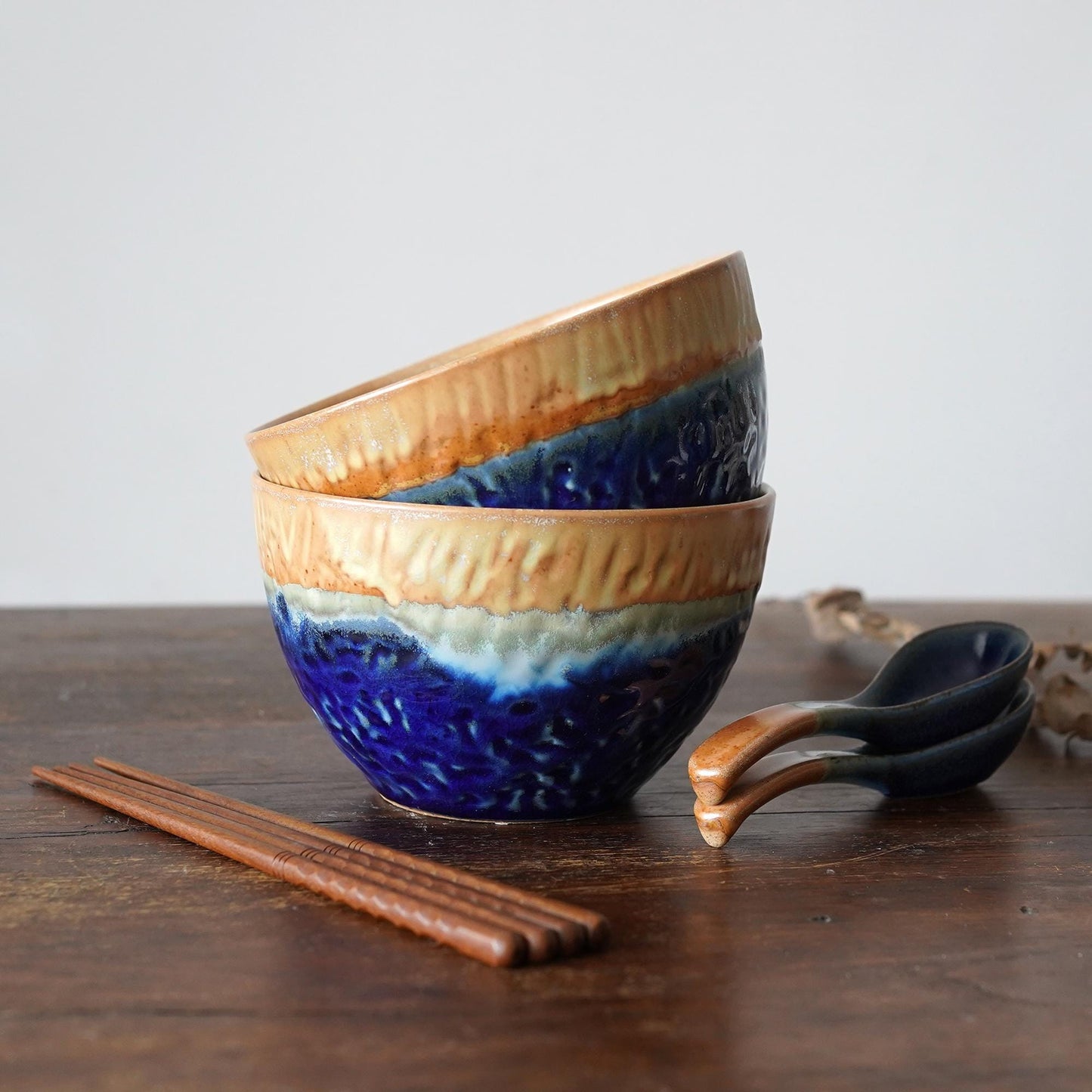 Extra Large Pho Bowl Noodle Bowl with Chopsticks and Spoon
