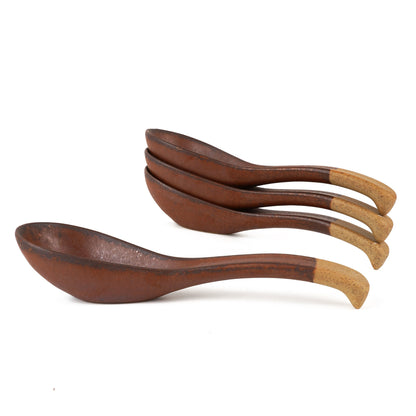 Brown Ceramic Spoons