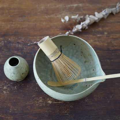 Pottery matcha bowl set