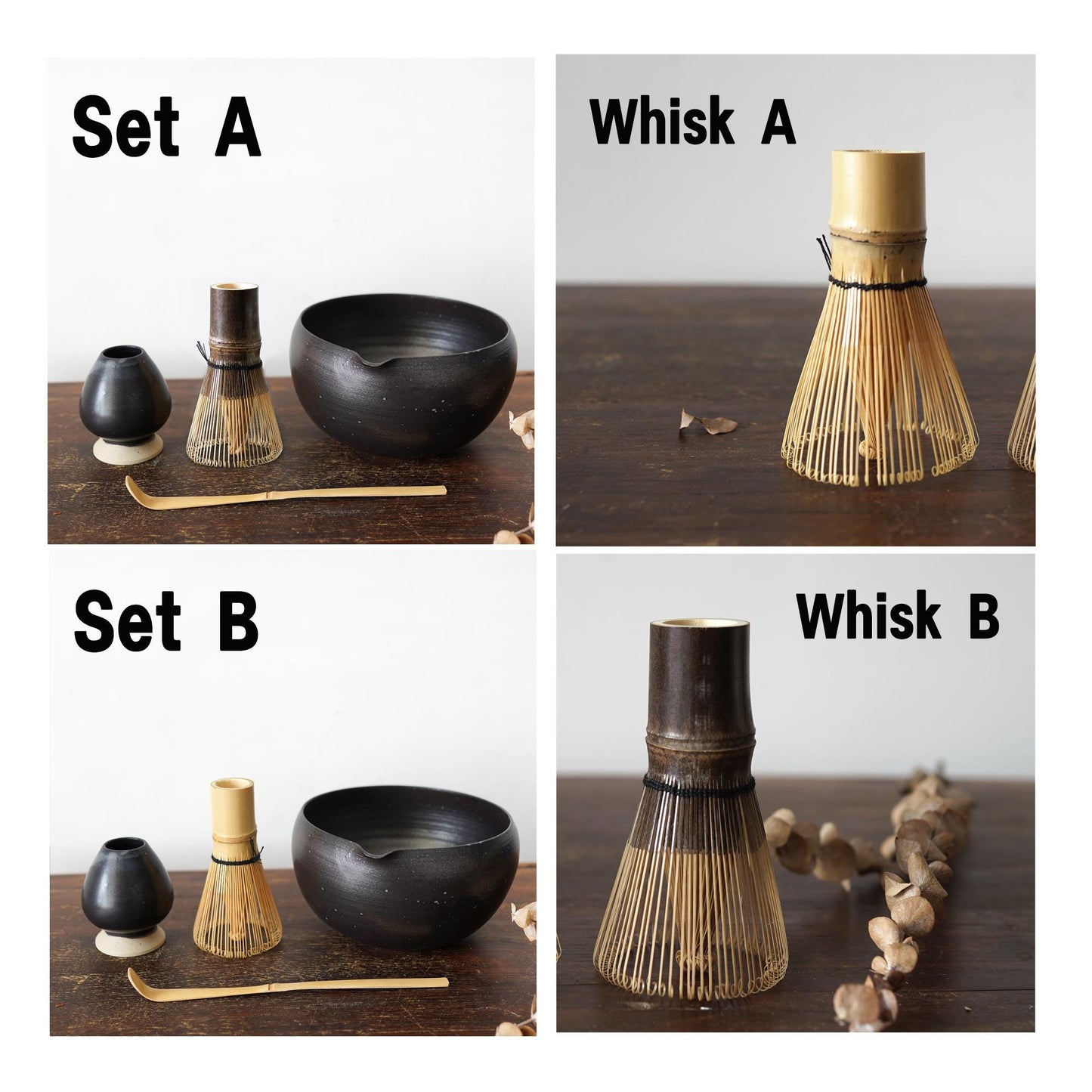 Pottery matcha bowl set
