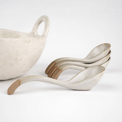 White Large Ramen Spoon