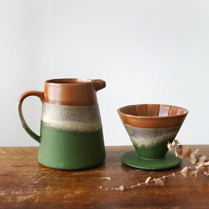Green Pour Over Coffee Maker Set