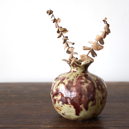 Handmade Red Pomegranate Vase