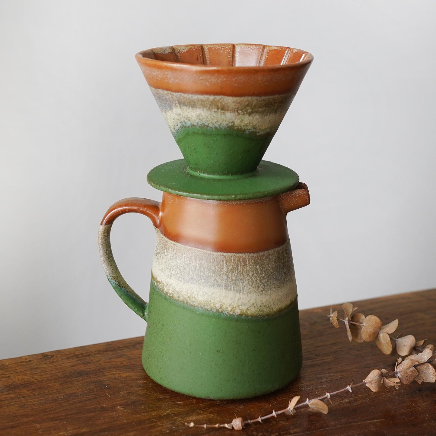 Green Pour Over Coffee Maker Set