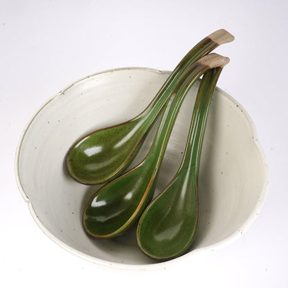 Green Asian Soup Spoon