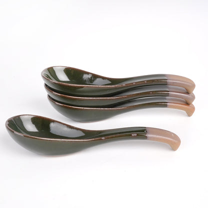 Green Ceramic Ramen spoon