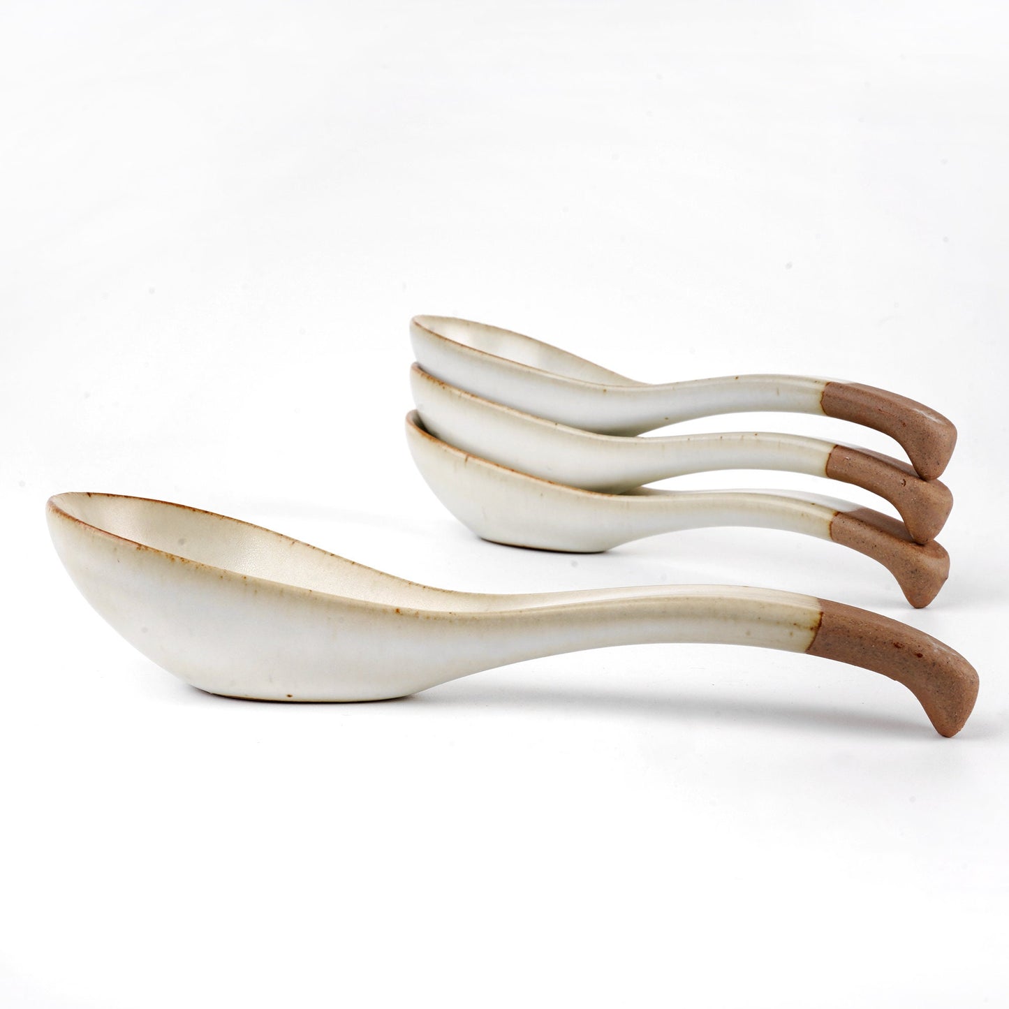 white Ceramic Spoons