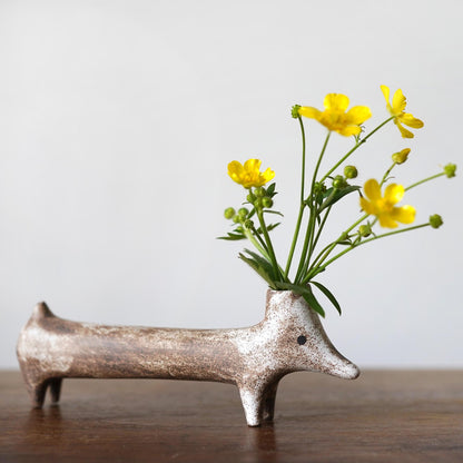 Handmade Dachshund Bud Vase