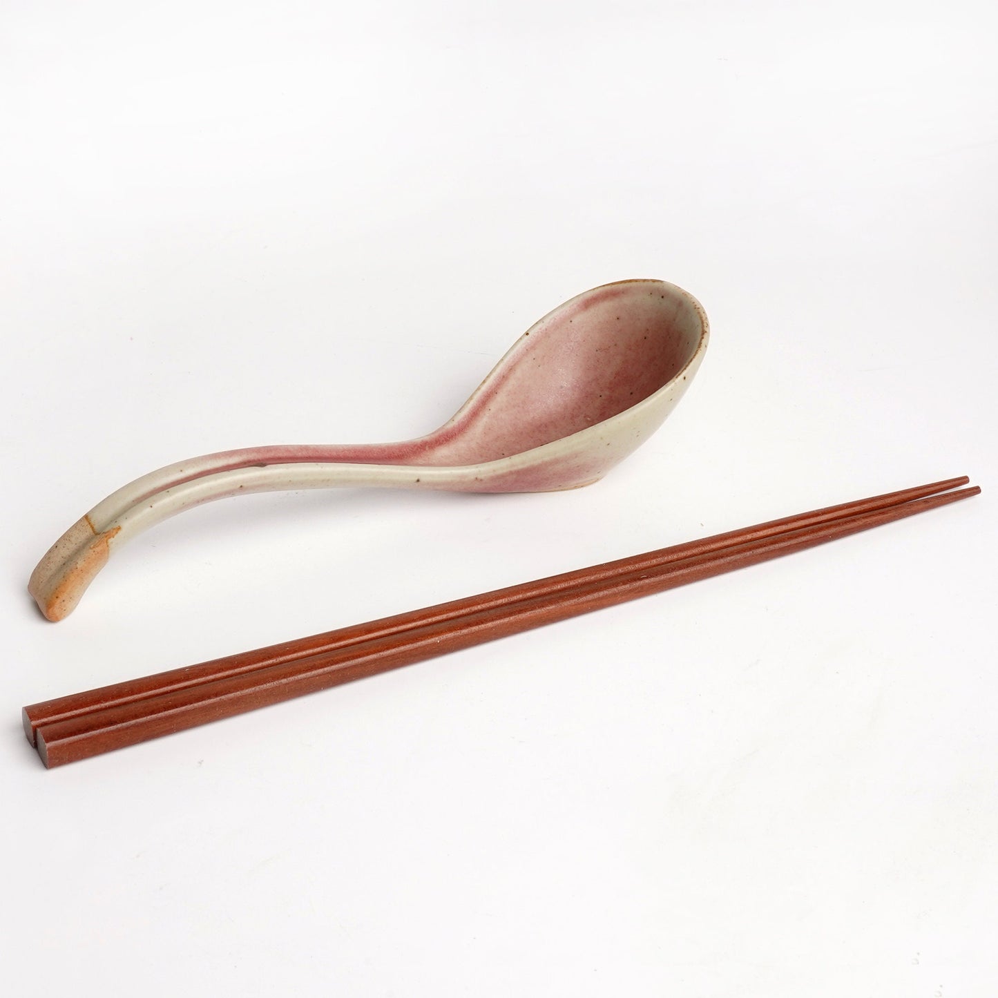 Red Ceramic Soup Spoons