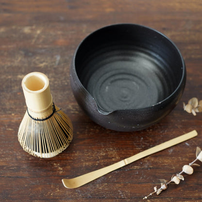Pottery matcha bowl set