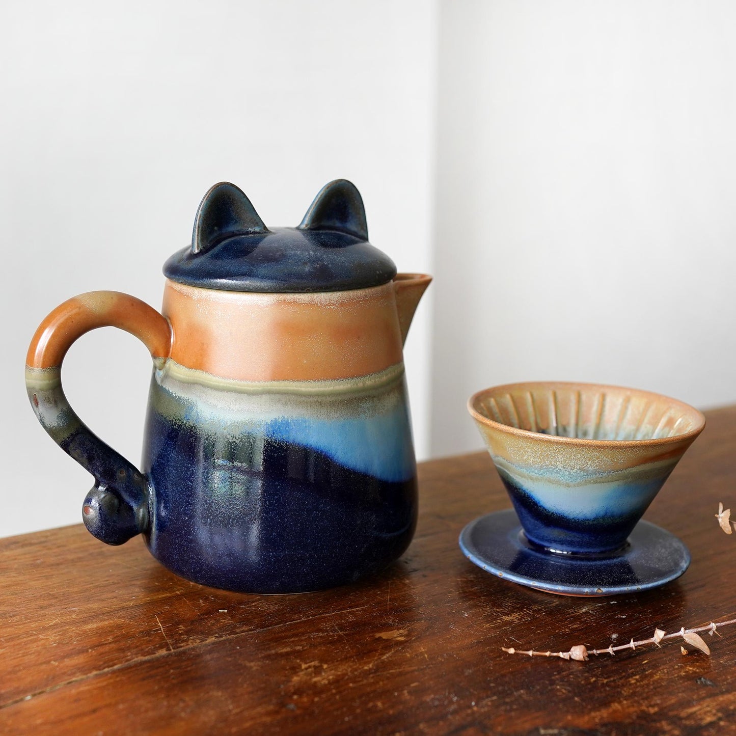 Blue Ceramic Pour Over