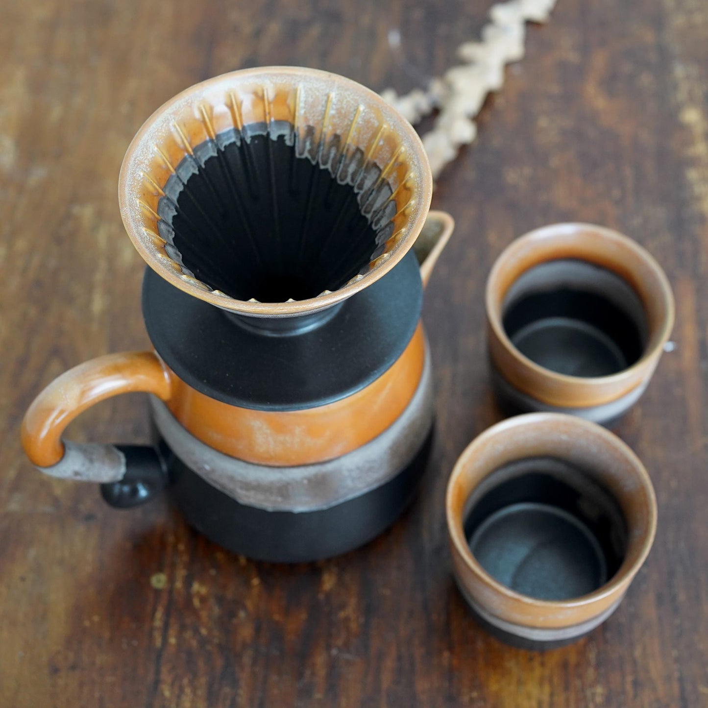 Large Black Ceramic Pour Over