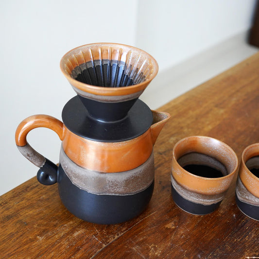 Large Black Ceramic Pour Over