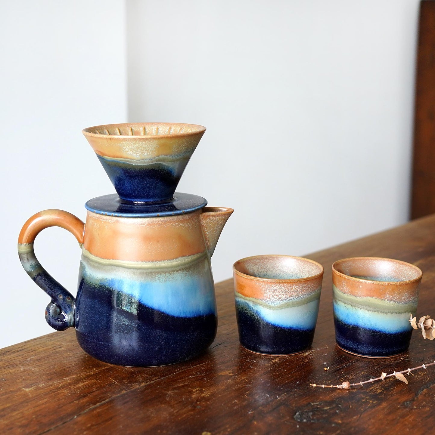 Blue Ceramic Pour Over