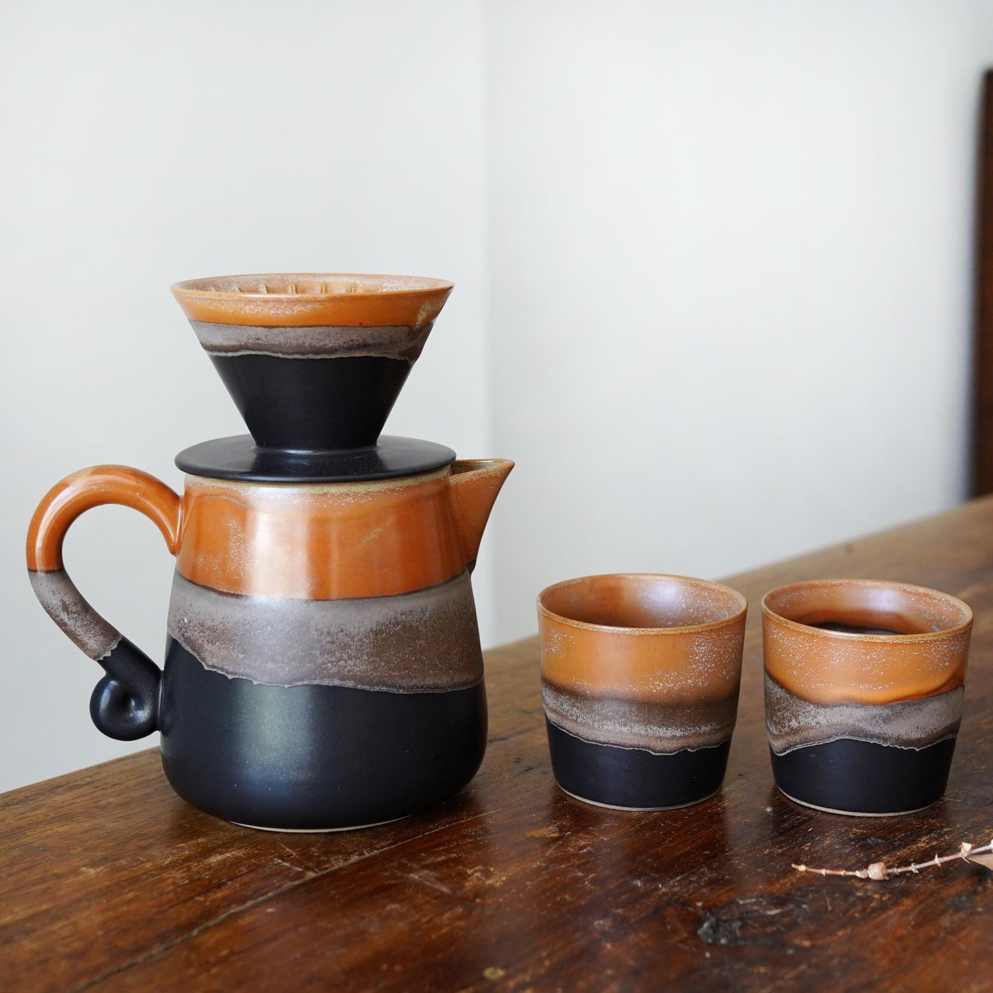Large Black Ceramic Pour Over