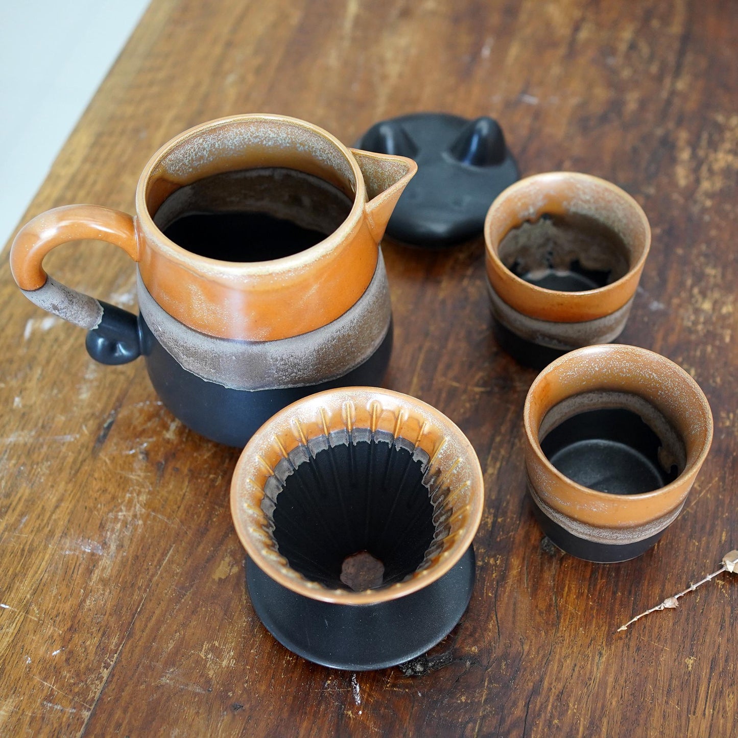 Large Black Ceramic Pour Over