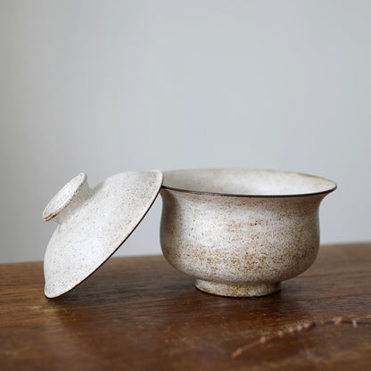 Rustic White Porcelain Gaiwan