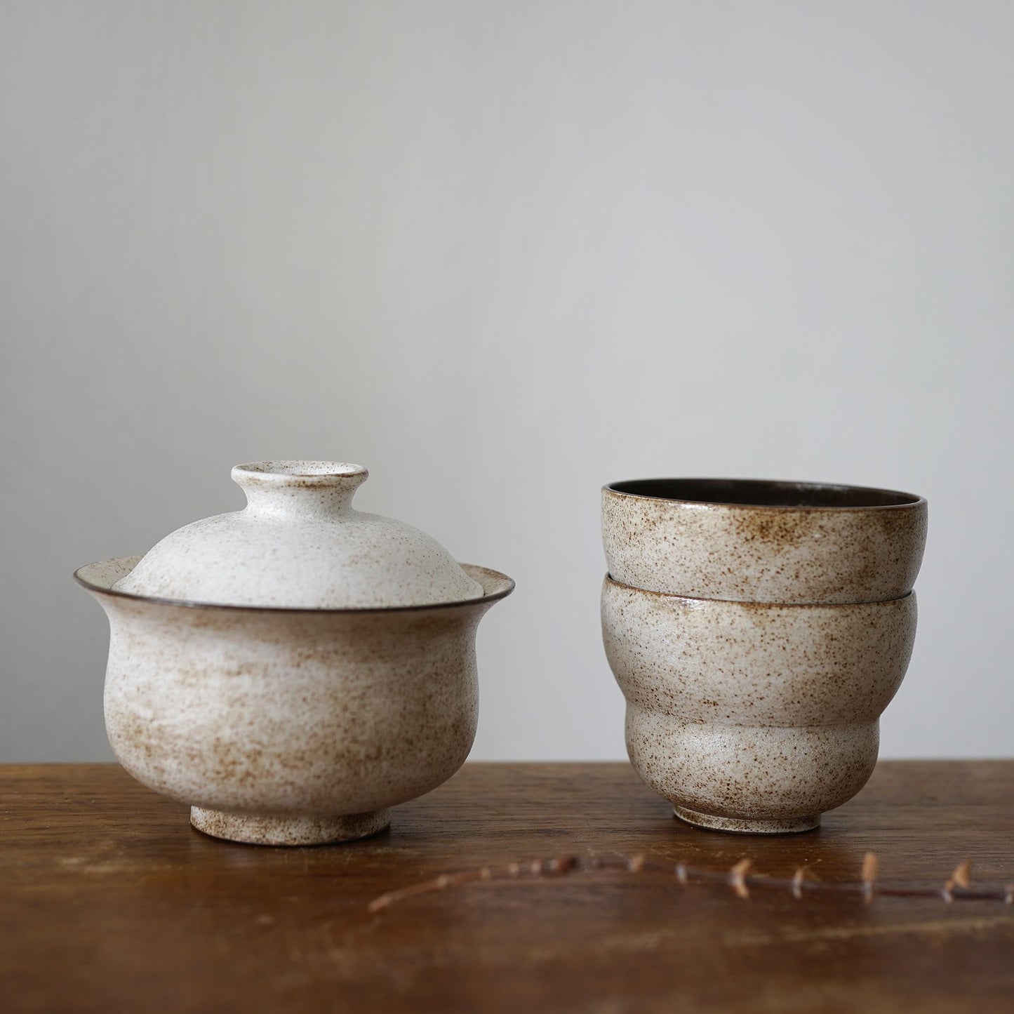 Rustic White Porcelain Gaiwan